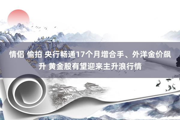 情侣 偷拍 央行畅通17个月增合手、外洋金价飙升 黄金股有望迎来主升浪行情
