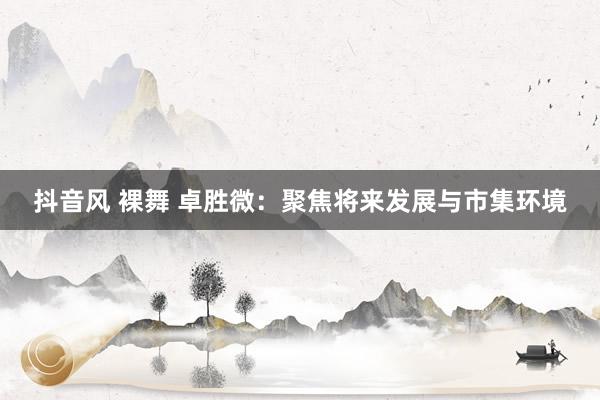 抖音风 裸舞 卓胜微：聚焦将来发展与市集环境